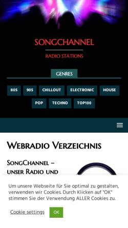 Vorschau der mobilen Webseite www.songchannel.de, SongChannel