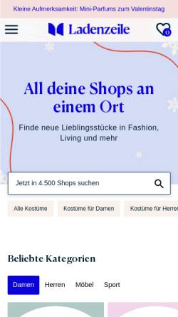 Vorschau der mobilen Webseite www.ladenzeile.de, Ladenzeile.de