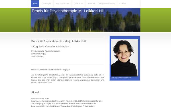 Vorschau von www.psychotherapie-praxis-marburg.de, Praxis für Psychotherapie - Dipl. Psych. M. Leikkari