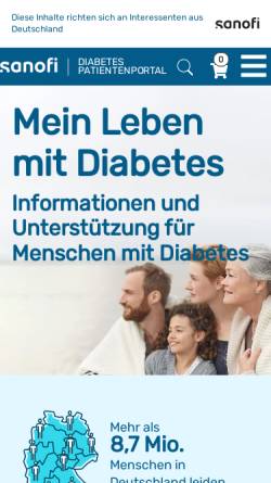Vorschau der mobilen Webseite www.diabetologieportal.de, DiabetologiePortal