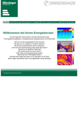 Vorschau der mobilen Webseite www.wiesinger-energieberater.de, Georg Wiesinger