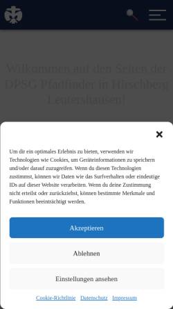 Vorschau der mobilen Webseite www.dpsg-leutershausen.de, DPSG Hirschberg-Leutershausen