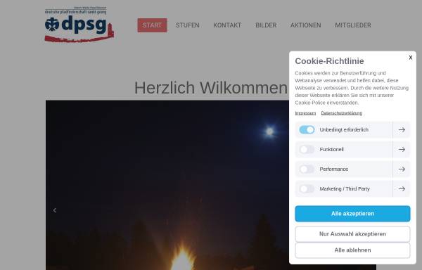 Vorschau von dpsg-biberach.de, DPSG Stamm Weiße Rose