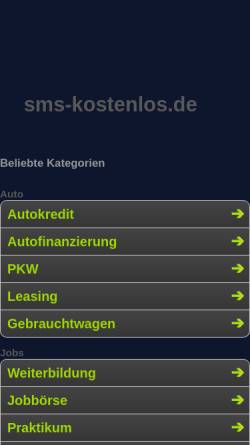 Vorschau der mobilen Webseite www.sms-kostenlos.de, Sms-kostenlos.de