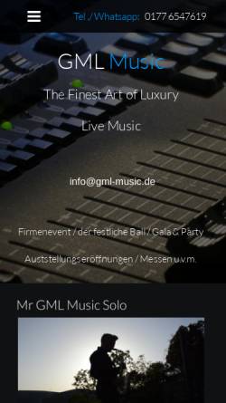 Vorschau der mobilen Webseite www.gml-music.de, Günther Matern Livemusik