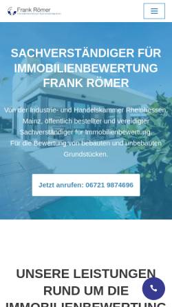 Vorschau der mobilen Webseite www.immogutachter24.de, Römer Immobilien Consulting GmbH