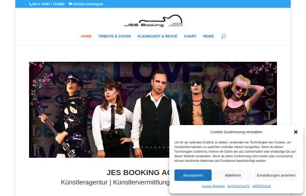 Vorschau von www.jes-booking.de, JES Booking