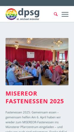 Vorschau der mobilen Webseite www.pfadfinder-muenster.de, DPSG Stamm St. Michael, Münster (Hessen)