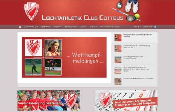 Vorschau von www.lc-cottbus.de, Leichtathletik Club Cottbus e.V.