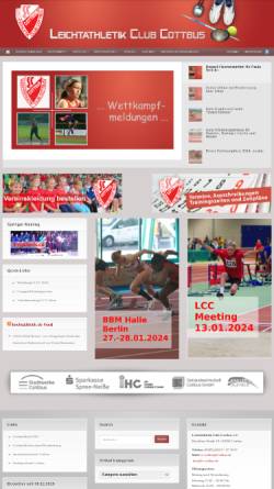 Vorschau der mobilen Webseite www.lc-cottbus.de, Leichtathletik Club Cottbus e.V.