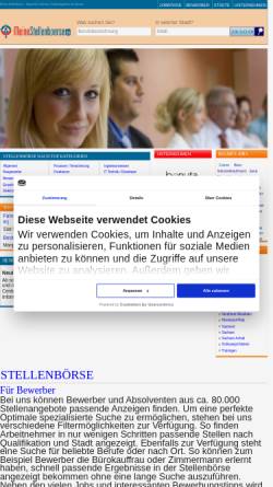Vorschau der mobilen Webseite meinestellenboerse.de, Jobbörse & Stellenangebote AV Nibba