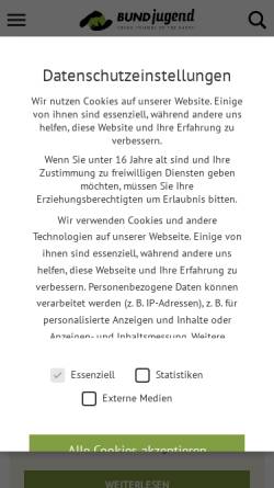 Vorschau der mobilen Webseite www.bundjugend.de, BUNDjugend - Jugend im Bund für Umwelt- und Naturschutz