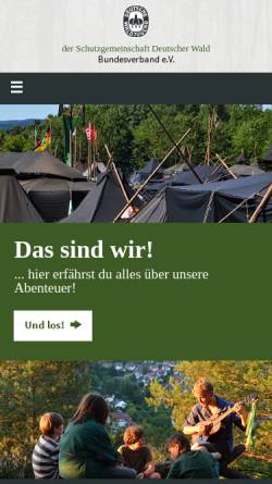Vorschau der mobilen Webseite www.waldjugend.de, Deutsche Waldjugend - Bundesverband