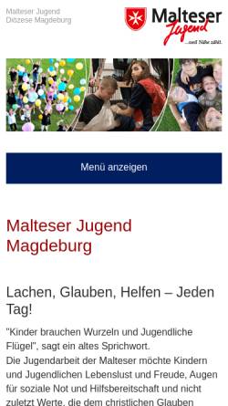 Vorschau der mobilen Webseite www.malteserjugend-magdeburg.de, Malteser Jugend Magdeburg