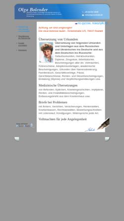 Vorschau der mobilen Webseite www.olga-bolender.de, Olga Bolender