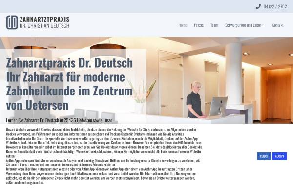 Vorschau von zahnarzt-deutsch.de, Dr. Christian Deutsch und Rainer Deutsch