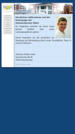 Vorschau der mobilen Webseite www.zahnarzt-hahn.de, Praxis Stefan Hahn