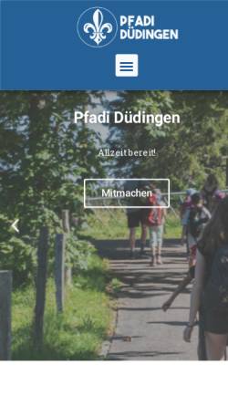 Vorschau der mobilen Webseite www.pfadiduedingen.ch, Pfadi Düdingen