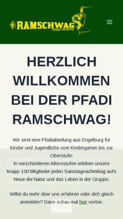 Vorschau der mobilen Webseite www.ramschwag.ch, Pfadi Ramschwag, Corps Hospitz