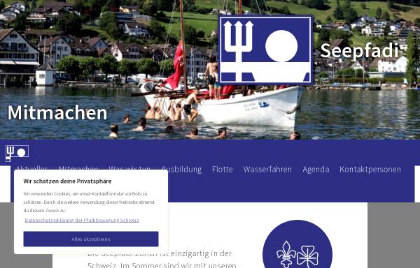 Vorschau von seepfadi.gloggi.ch, Seepfadfinder-Abteilung Zürich