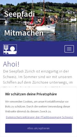 Vorschau der mobilen Webseite seepfadi.gloggi.ch, Seepfadfinder-Abteilung Zürich