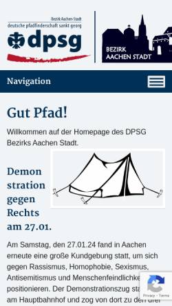 Vorschau der mobilen Webseite www.dpsg-aachen.de, DPSG Bezirk Aachen-Stadt
