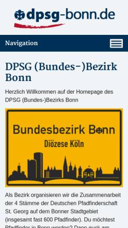 Vorschau der mobilen Webseite dpsg-bonn.de, DPSG Bezirk Bonn