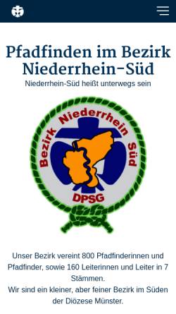 Vorschau der mobilen Webseite org.scoutnet.de, DPSG Bezirk Niederrhein-Süd