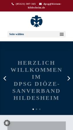 Vorschau der mobilen Webseite www.dpsg-hildesheim.de, DPSG Bezirk Nord, Diözese Hildesheim