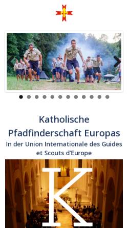 Vorschau der mobilen Webseite www.kpe.de, KPE - Katholische Pfadfinderschaft Europas, Deutschland