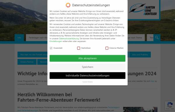 Vorschau von www.fahrten-ferne-abenteuer.de, Fahrten-Ferne-Abenteuer gGmbH (FFA)