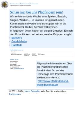 Vorschau der mobilen Webseite www.pfadfinder-bamberg.de, PbW - Horst Seeadler Bamberg