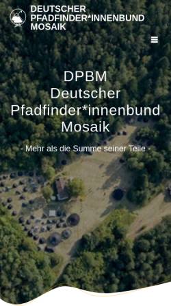Vorschau der mobilen Webseite www.dpbm.de, DPBM - Deutscher Pfadfinderbund Mosaik