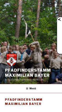 Vorschau der mobilen Webseite www.maximilian-bayer.de, DPBM - Stamm Maximilian Bayer