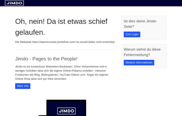 Vorschau von stammcondor.jimdo.com, DPBM Stamm Condor, Brühl