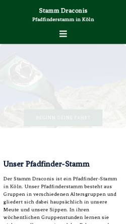 Vorschau der mobilen Webseite www.stamm-draconis.de, DPBM Stamm Draconis