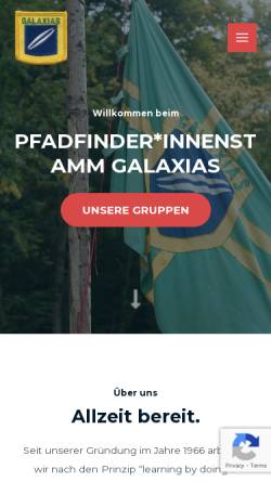 Vorschau der mobilen Webseite www.stammgalaxias.de, DPBM Stamm Galaxias, Köln
