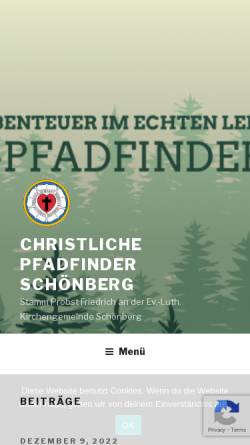 Vorschau der mobilen Webseite www.pfadfinder-schoenberg.de, DPBM Stamm Seeadler