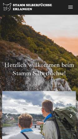 Vorschau der mobilen Webseite www.stamm-silberfuechse.de, DPBM Stamm Silberfüchse