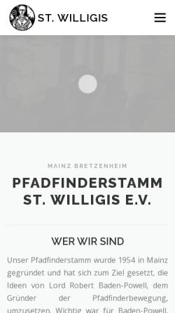Vorschau der mobilen Webseite www.stwilligis.de, DPBM Stamm St. Willigis e.V.