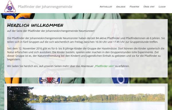 Vorschau von www.pfadis-johannes.de, Pfadfinder der Johannesgemeinde Neumünster Wittorf