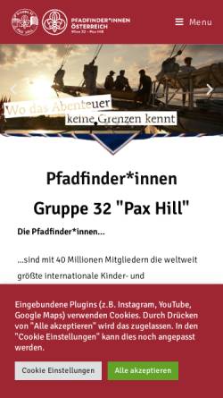 Vorschau der mobilen Webseite 32er.org, Pfadfindergruppe Wien 32 Pax Hill