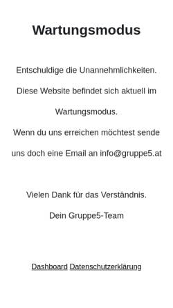 Vorschau der mobilen Webseite www.gruppe5.at, Pfadfindergruppe Wien 5