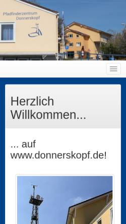 Vorschau der mobilen Webseite donnerskopf.de, Pfadfinderzentrum Donnerskopf vom VCP