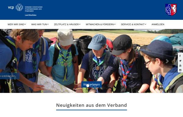 Vorschau von www.vcp-westfalen.de, VCP Land Westfalen