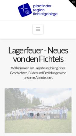 Vorschau der mobilen Webseite www.vcp-fichtelgebirge.de, VCP Region Fichtelgebirge im Landesverband Bayern