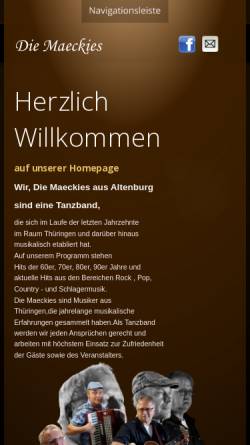 Vorschau der mobilen Webseite www.diemaeckies.de, Die Maeckies
