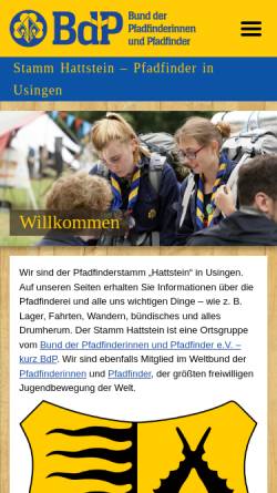 Vorschau der mobilen Webseite stamm-hattstein.de, BdP Stamm Hattstein, Usingen
