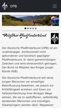 Vorschau der mobilen Webseite www.deutscher-pfadfinderbund.de, DPB - Deutscher Pfadfinderbund