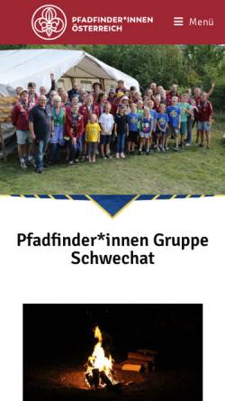 Vorschau der mobilen Webseite www.pfadfinder-schwechat.at, Pfadfinder und Pfadfinderinnen Schwechat
